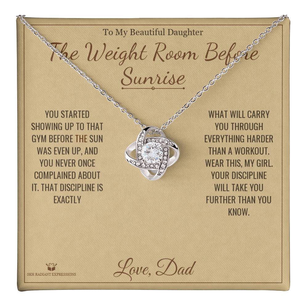 The Weight Room Before Sunrise - Love Knot Necklace for Daughter
