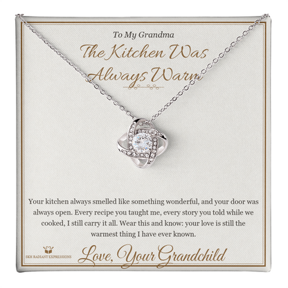 The Kitchen Was Always Warm - Love Knot Necklace for Grandmother