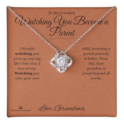 Watching You Become a Parent - Love Knot Necklace for Grandson
