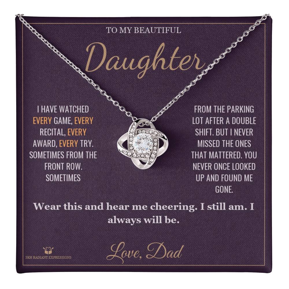 Your Loudest Fan - Love Knot Necklace for Daughter