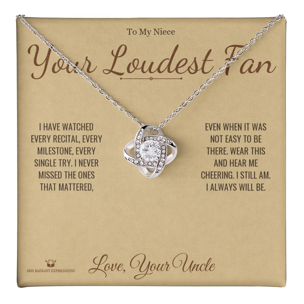 Your Loudest Fan - Love Knot Necklace for Niece