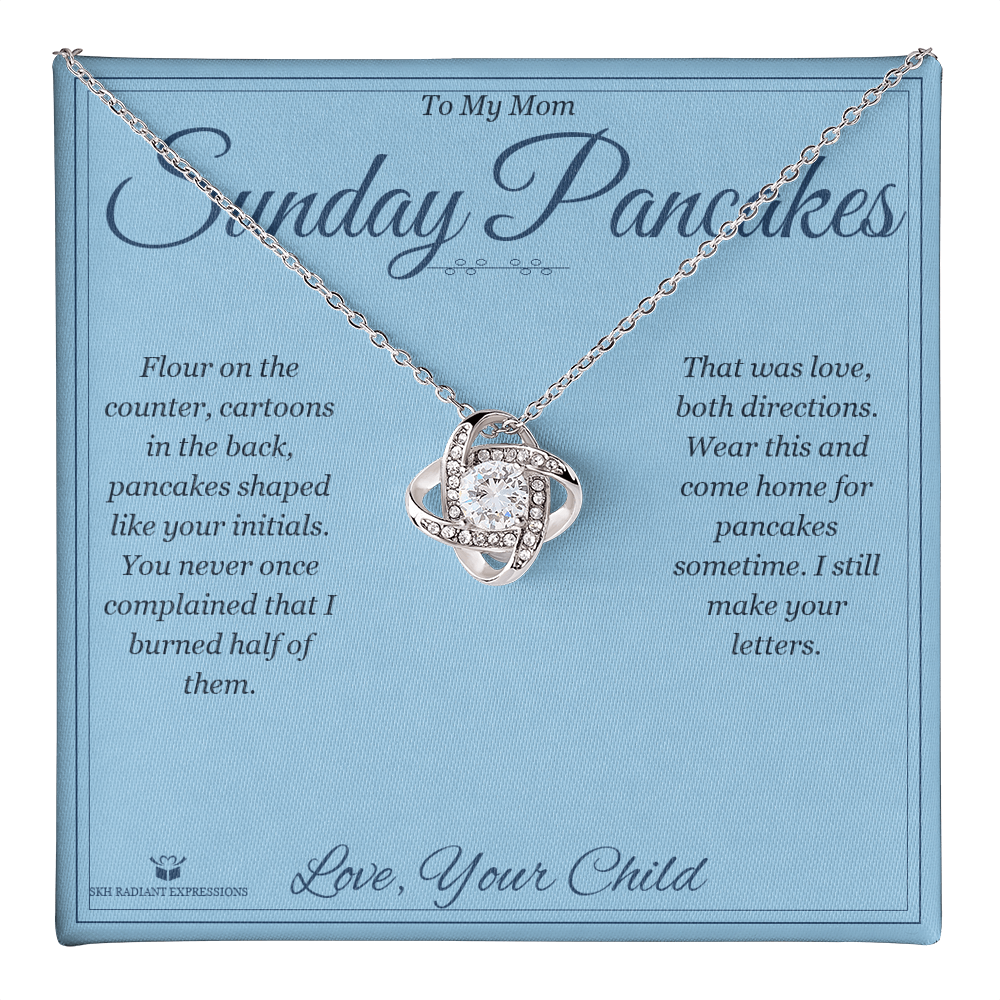 Sunday Pancakes - Love Knot Necklace for Mom