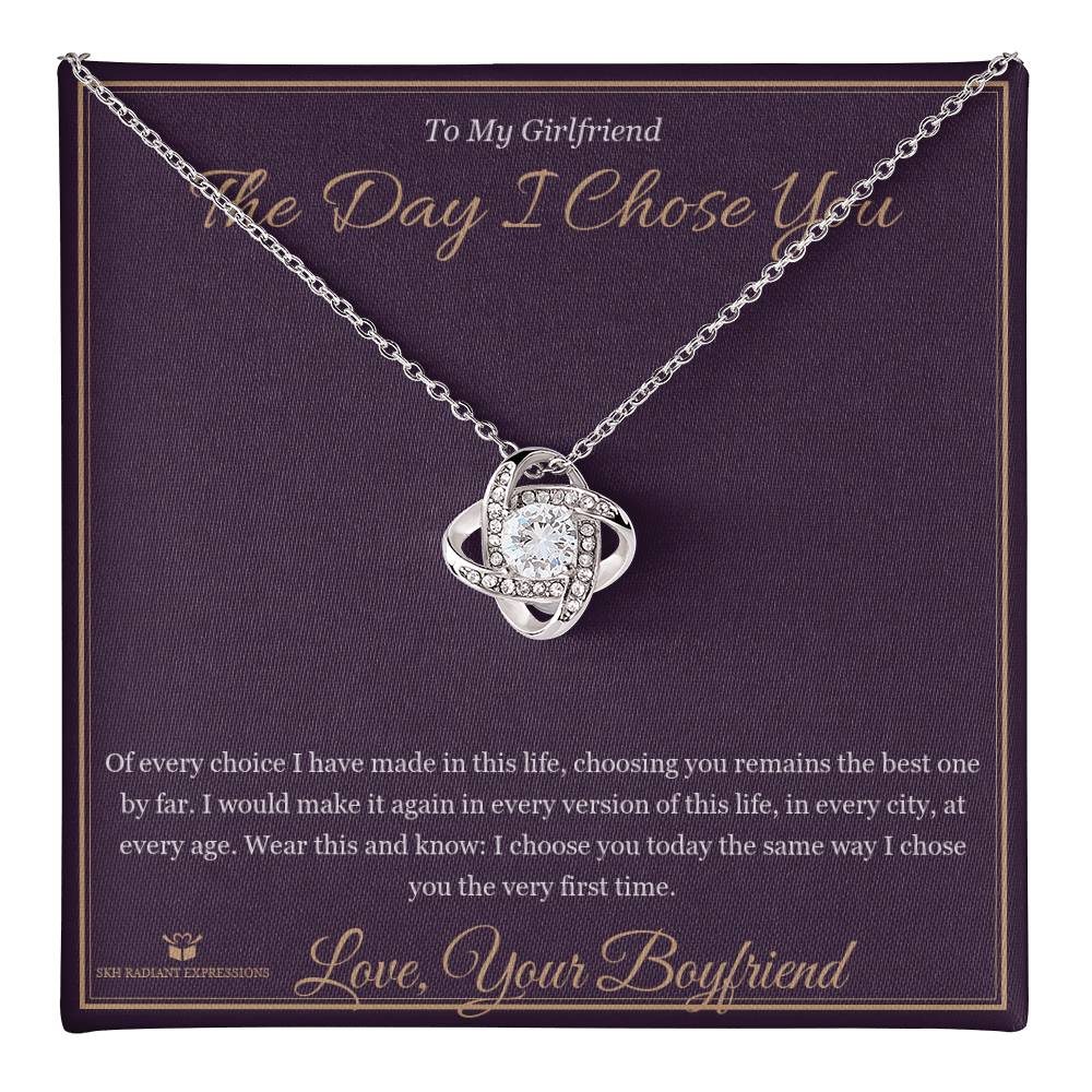 The Day I Chose You - Love Knot Necklace for Girlfriend