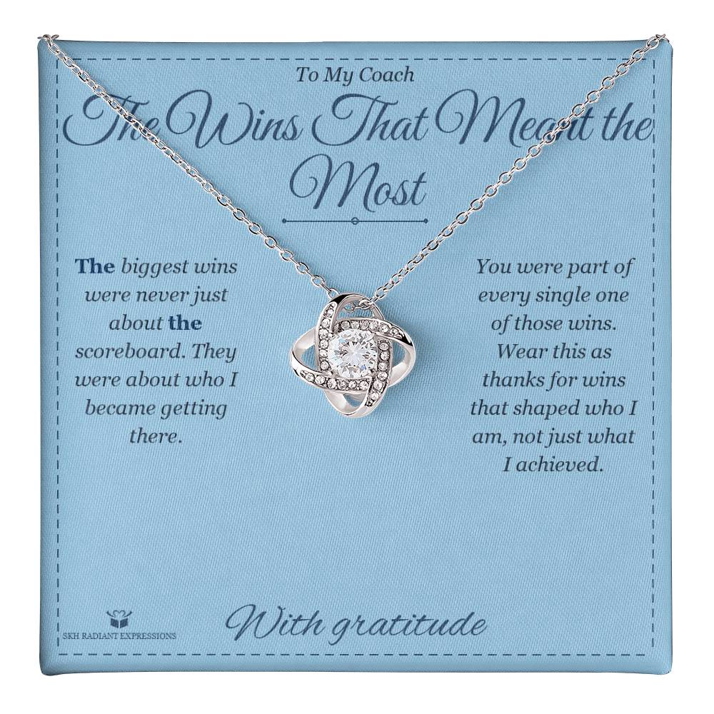 The Wins That Meant the Most - Love Knot Necklace for Coach