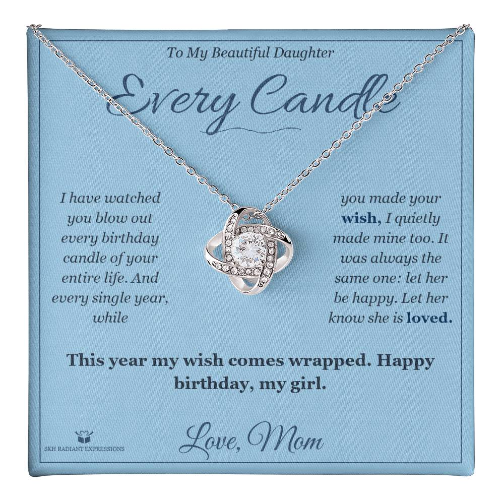 Every Candle - Love Knot Necklace for Daughter