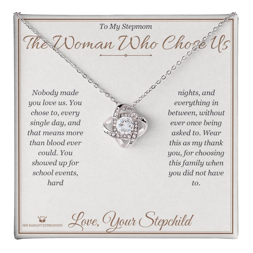 The Woman Who Chose Us - Love Knot Necklace for Stepmom