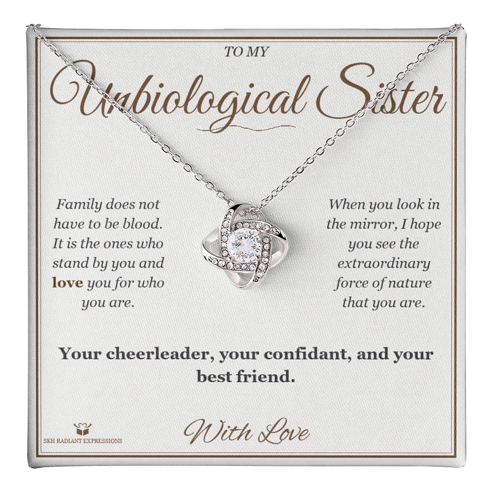 A Bond Beyond Blood - Love Knot Necklace for Sister
