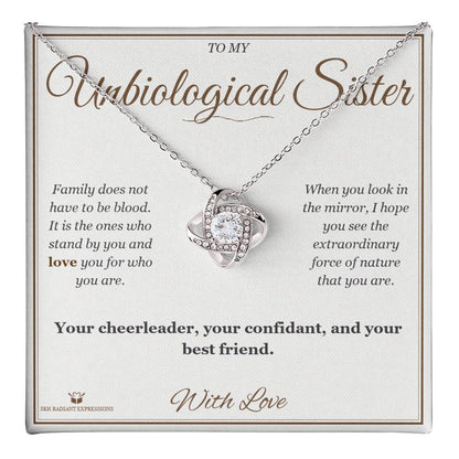 A Bond Beyond Blood - Love Knot Necklace for Sister