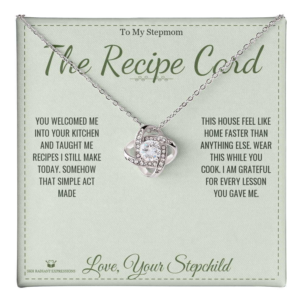 The Recipe Card - Love Knot Necklace for Stepmom