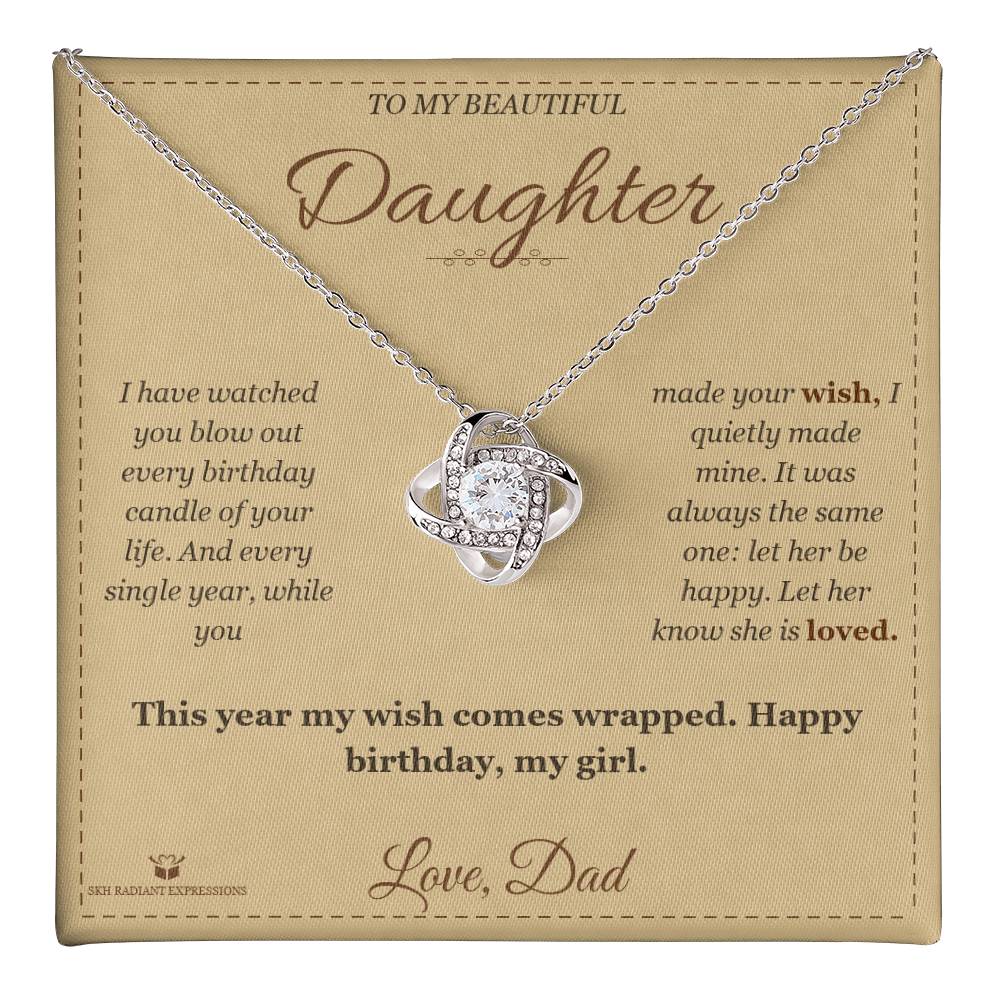 Every Candle - Love Knot Necklace for Daughter