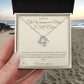 The Woman or Man I Still Notice - Love Knot Necklace with Red Rose Box for Partner