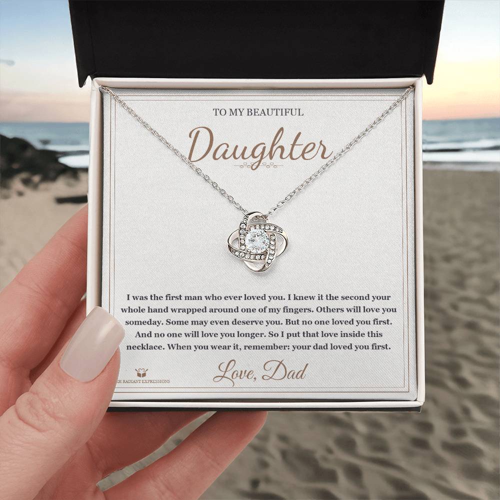 The First Man - Love Knot Necklace for Daughter