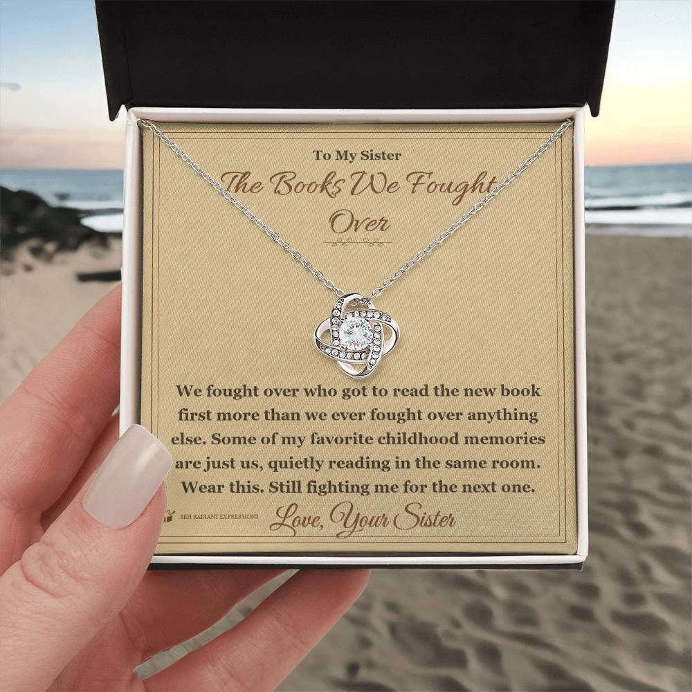 The Books We Fought Over - Love Knot Necklace for Sister