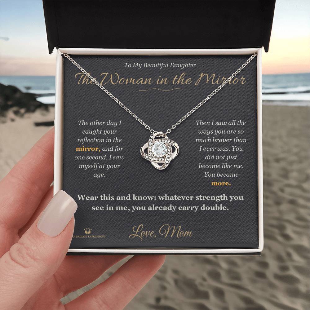 The Woman in the Mirror - Love Knot Necklace for Daughter