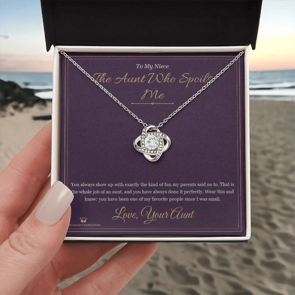 The Aunt Who Spoils Me - Love Knot Necklace for Niece