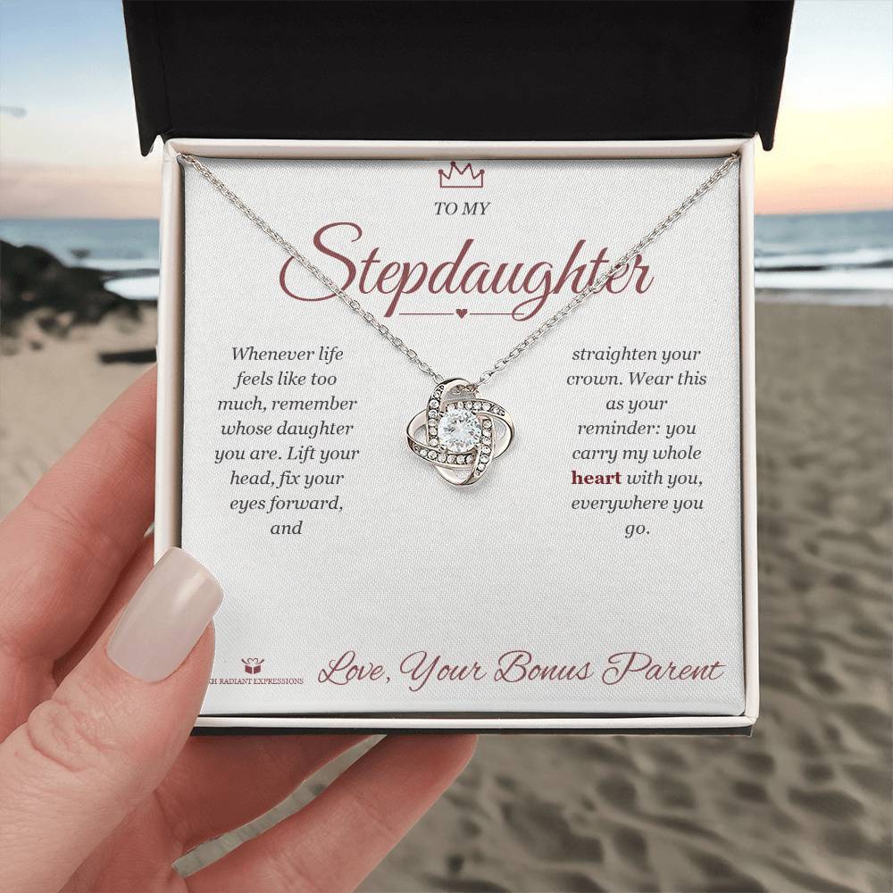 Straighten Your Crown - Love Knot Necklace for Stepdaughter