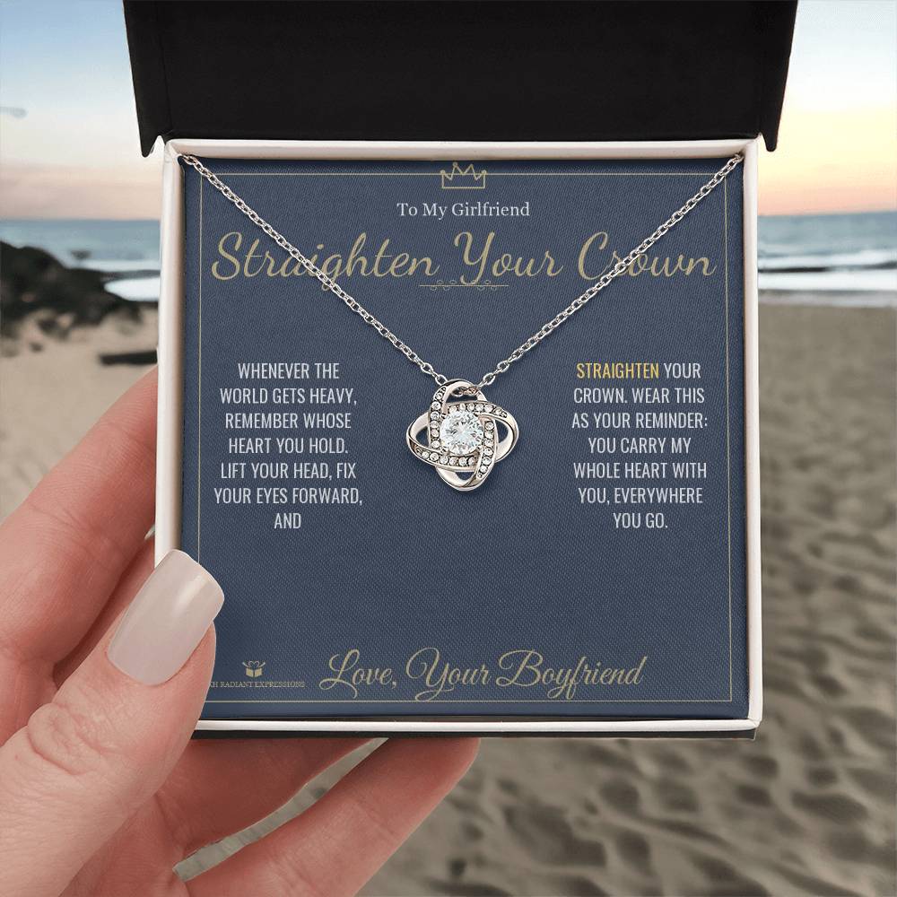 Straighten Your Crown - Love Knot Necklace for Girlfriend - personalized keepsake gift from SKH Radiant Expressions