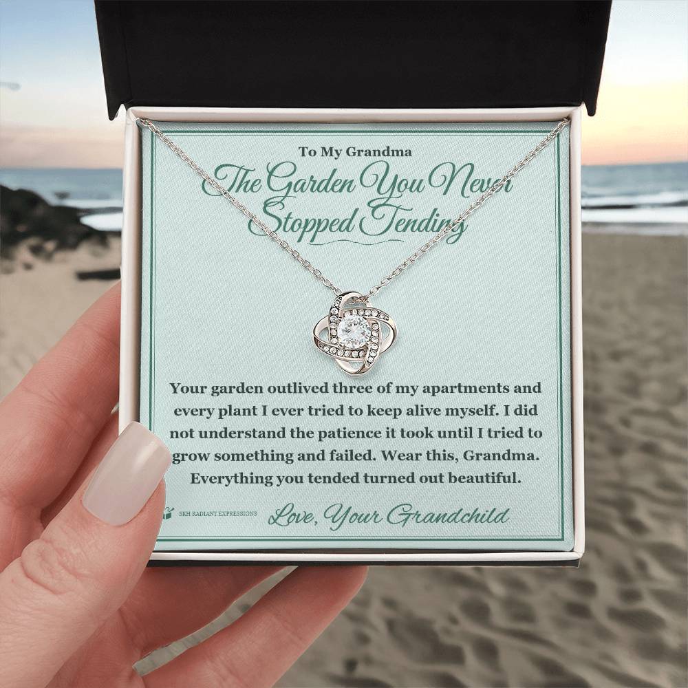 The Garden You Never Stopped Tending - Love Knot Necklace for Grandmother