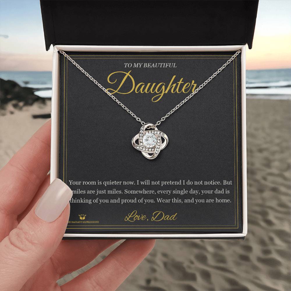 The Miles Between Us - Love Knot Necklace for Daughter