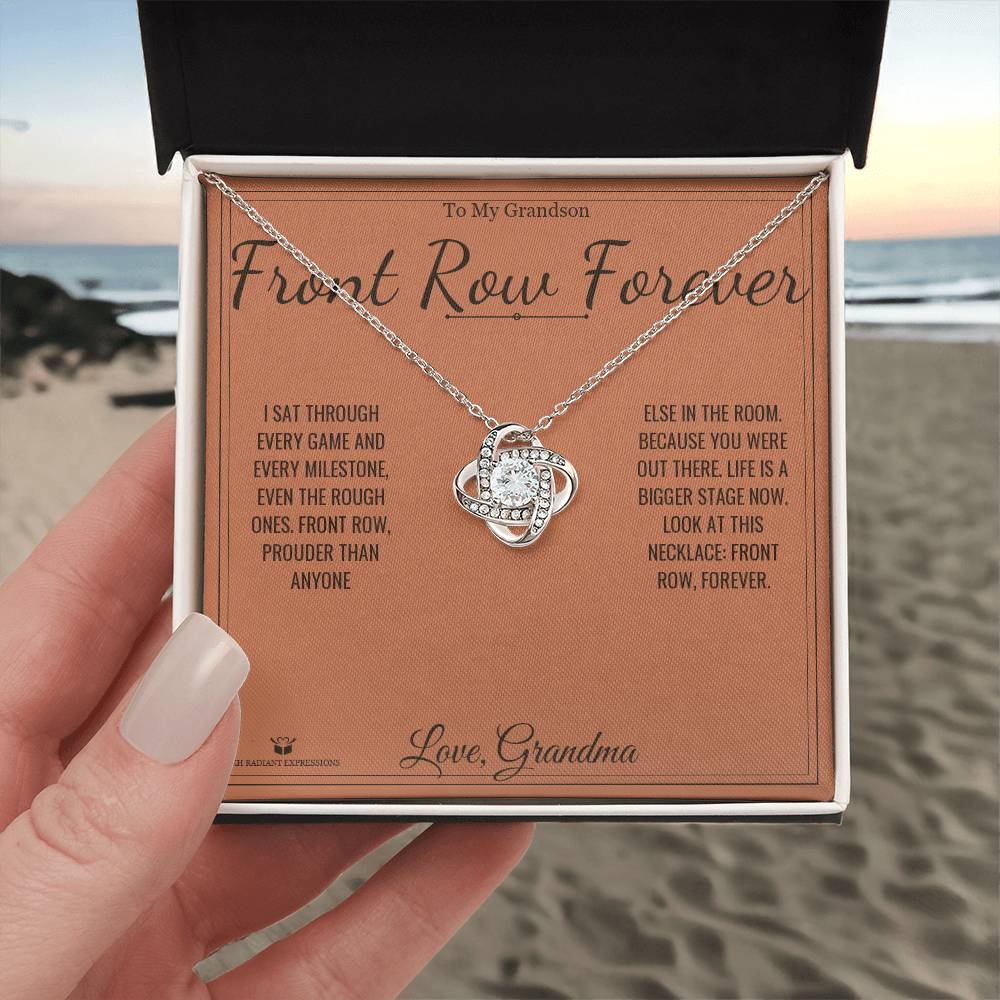 Front Row Forever - Love Knot Necklace for Grandson