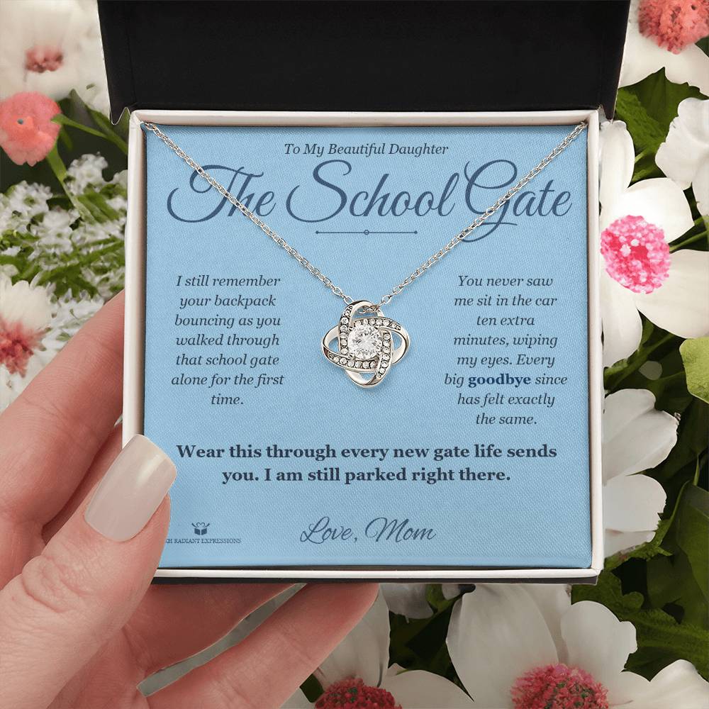 The School Gate - Love Knot Necklace for Daughter - personalized keepsake gift from SKH Radiant Expressions