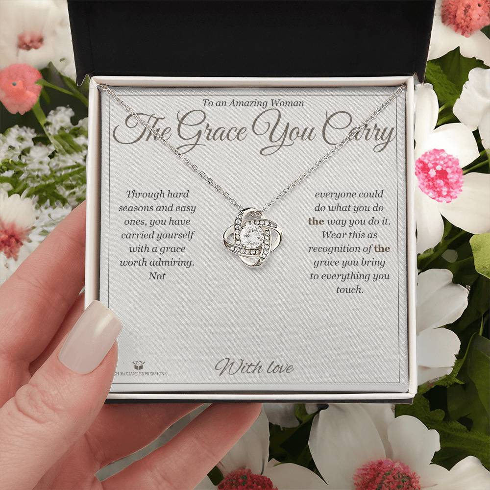 The Grace You Carry - Love Knot Necklace for Her - personalized keepsake gift from SKH Radiant Expressions