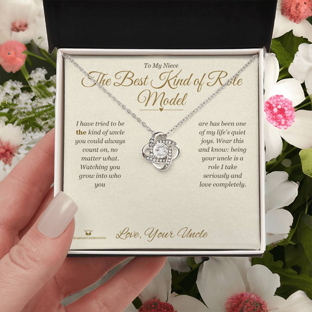 The Best Kind of Role Model - Love Knot Necklace for Niece - personalized keepsake gift from SKH Radiant Expressions