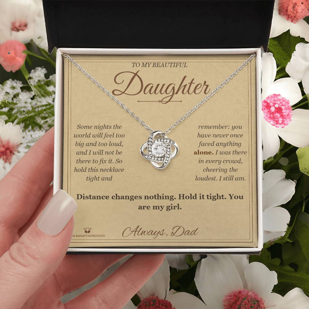 Never Alone - Love Knot Necklace for Daughter - personalized keepsake gift from SKH Radiant Expressions