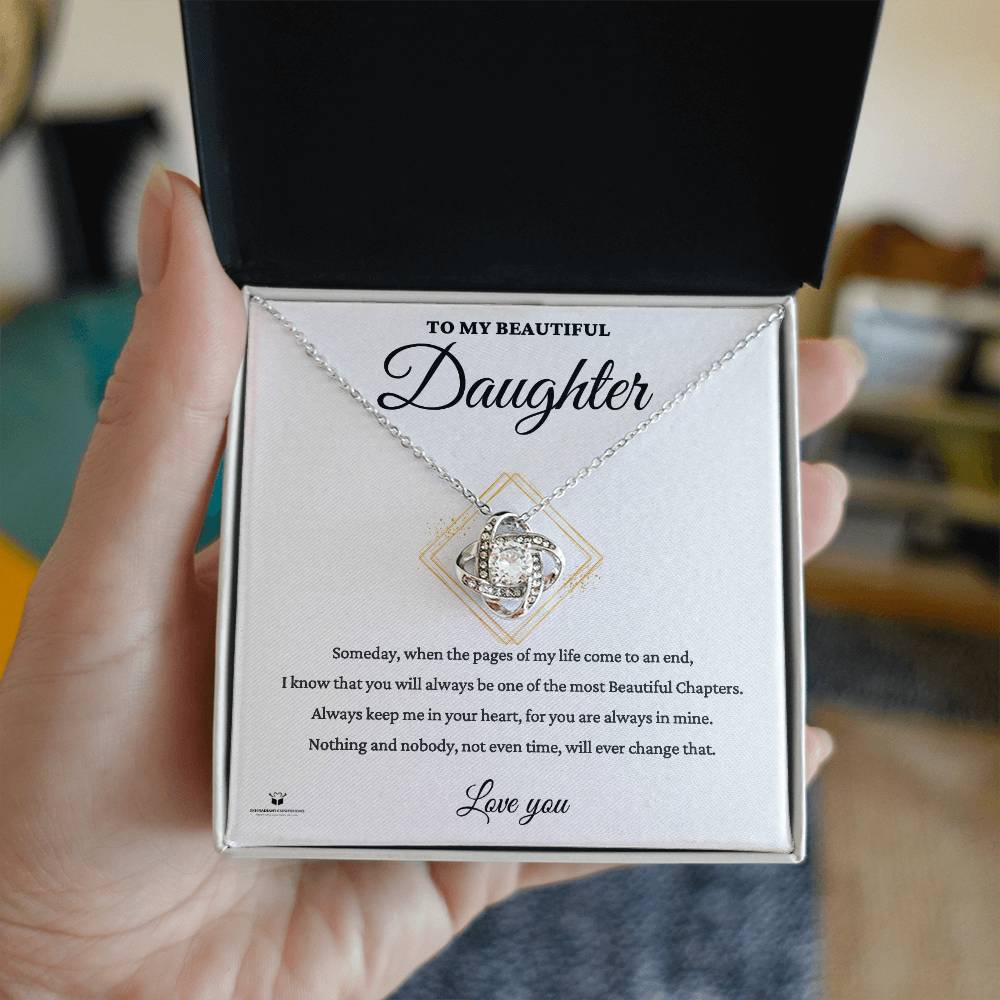 Eternal Love: A Letter to My Daughter - Love Knot Necklace