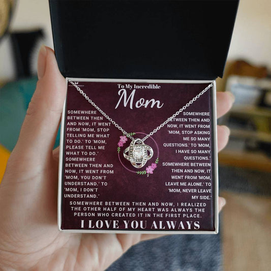 From Then to Now: Celebrating the Bond with Mom - Love Knot Necklace