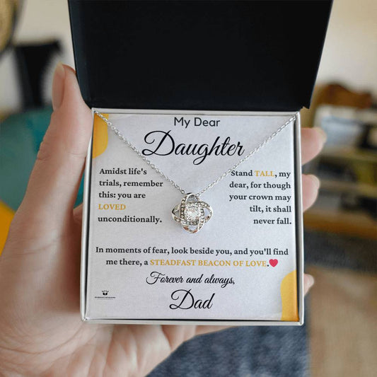 Radiating Love: A Father's Letter to His Dear Daughter - Love Knot Necklace