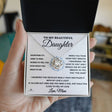 Personalized Love Knot Daughter Necklace with Message Card for her