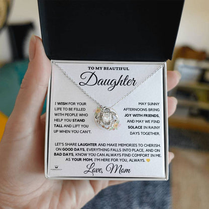 Engraved Wishes from a Mother's Heart with message for daughter