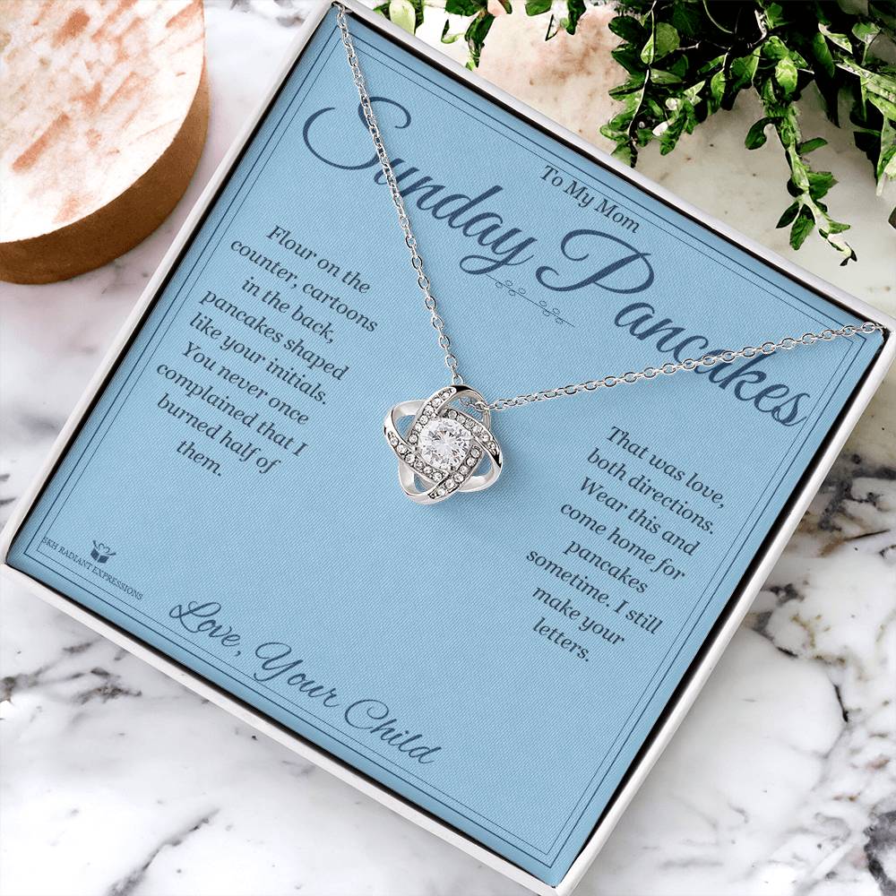 Sunday Pancakes - Love Knot Necklace for Mom