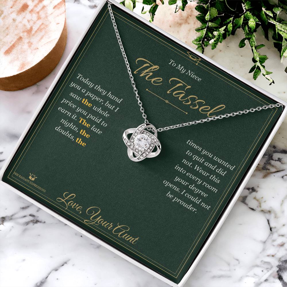 The Tassel - Love Knot Necklace for Niece - personalized keepsake gift from SKH Radiant Expressions