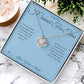 I Cannot Fix Time - Love Knot Necklace for Niece
