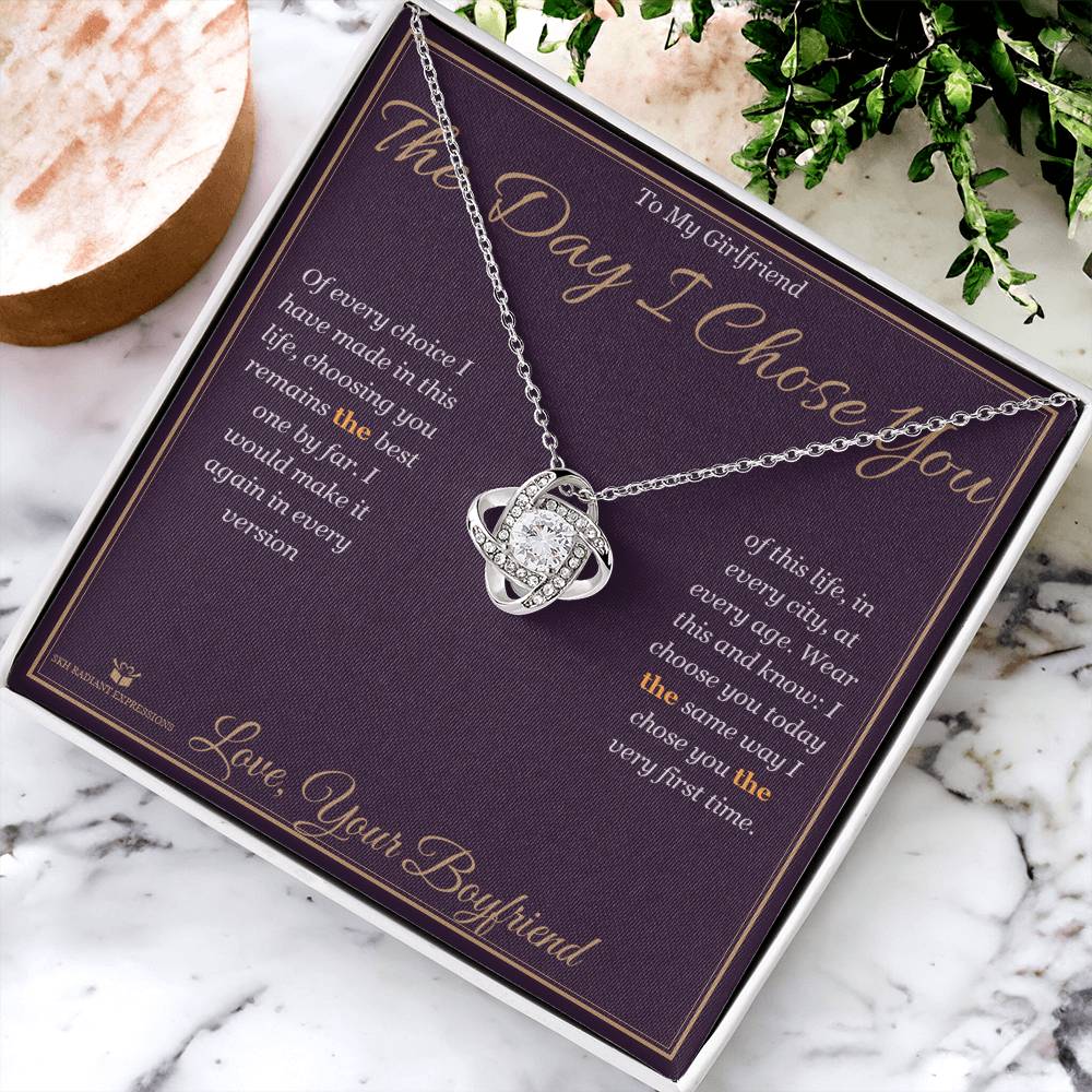 The Day I Chose You - Love Knot Necklace for Girlfriend