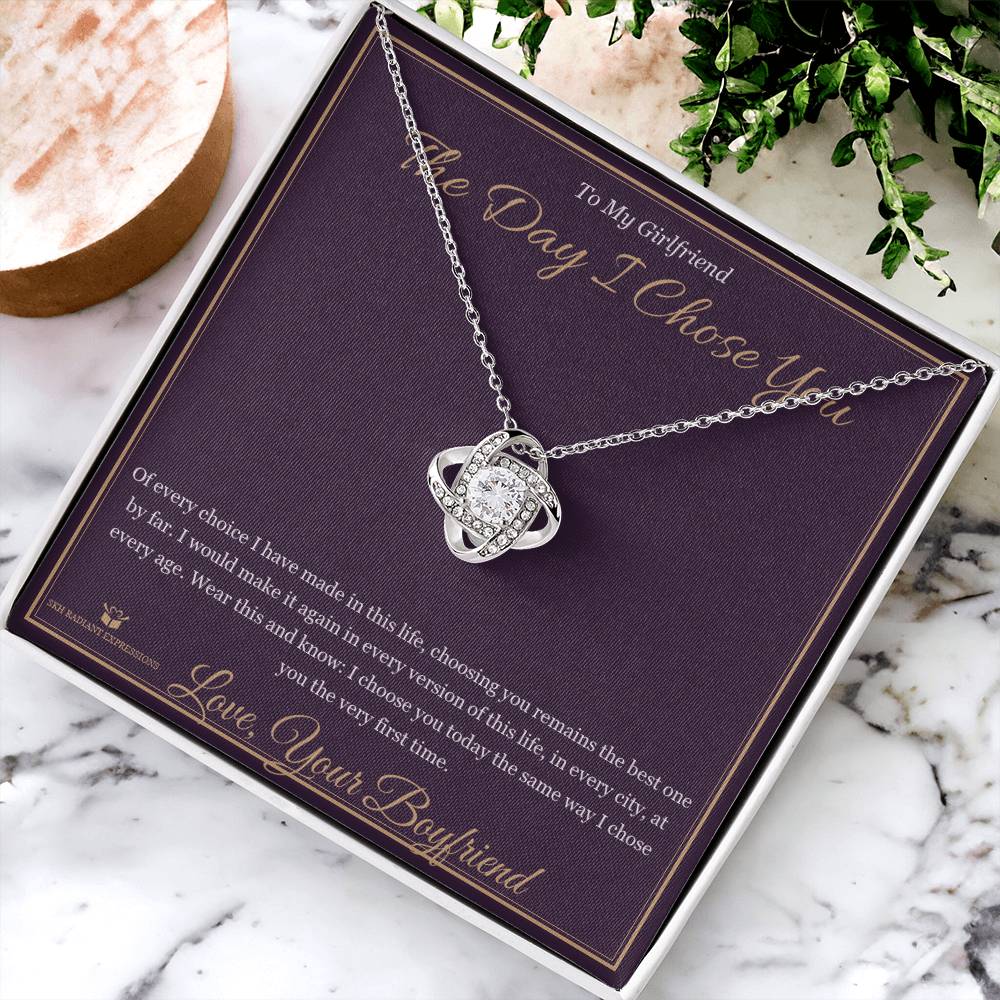 The Day I Chose You - Love Knot Necklace for Girlfriend