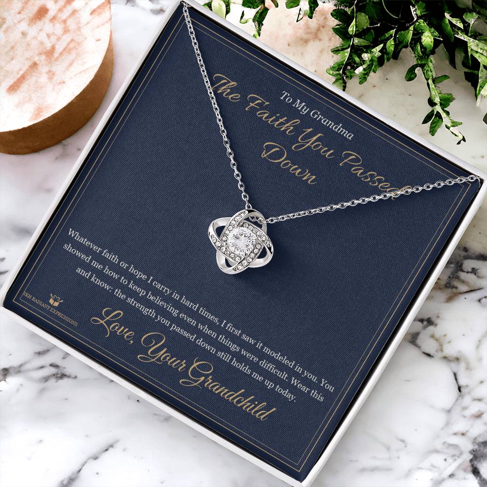 The Faith You Passed Down - Love Knot Necklace for Grandmother