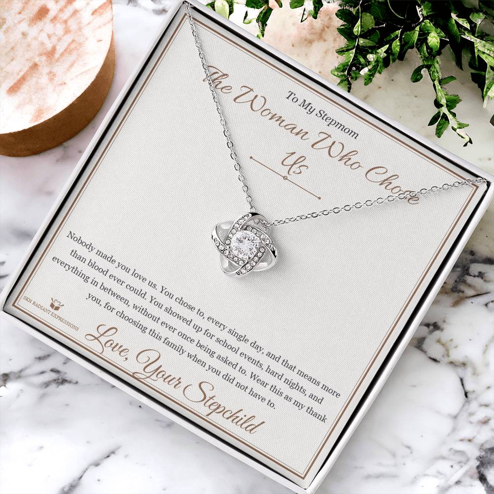 The Woman Who Chose Us - Love Knot Necklace for Stepmom