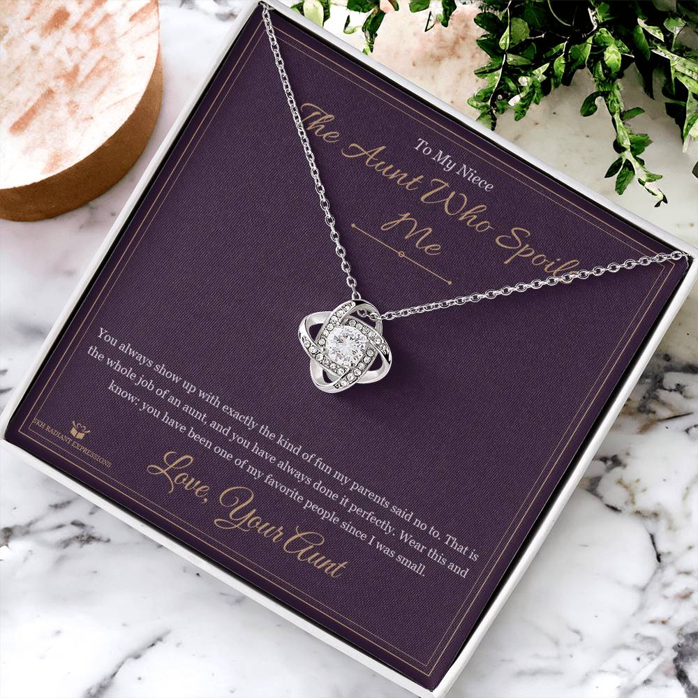 The Aunt Who Spoils Me - Love Knot Necklace for Niece