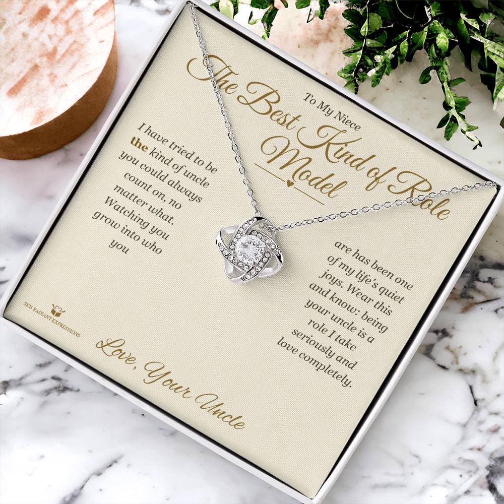 The Best Kind of Role Model - Love Knot Necklace for Niece - personalized keepsake gift from SKH Radiant Expressions