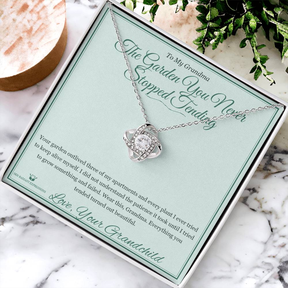 The Garden You Never Stopped Tending - Love Knot Necklace for Grandmother