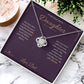 Since Your First Breath - Love Knot Necklace for Daughter