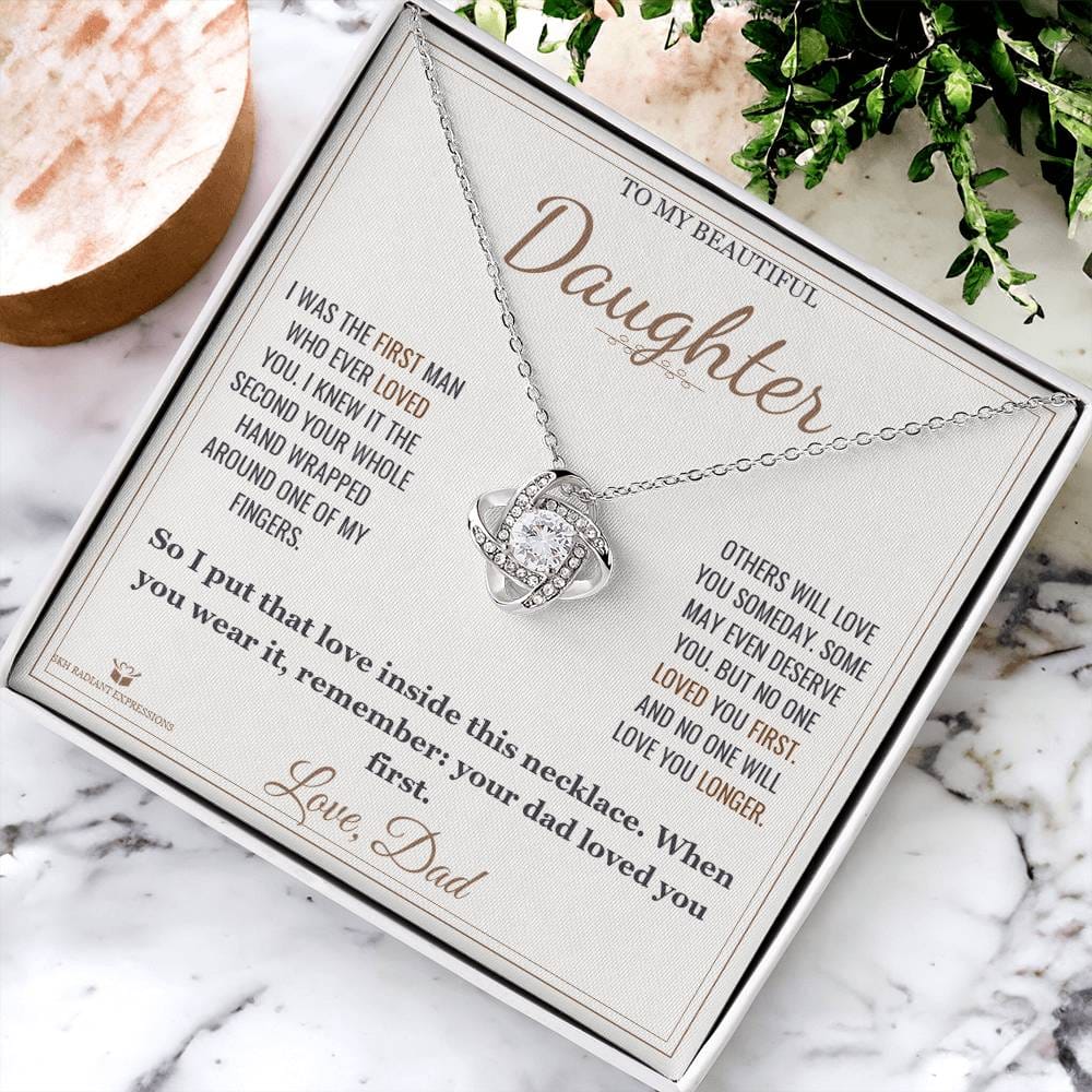 The First Man - Love Knot Necklace for Daughter