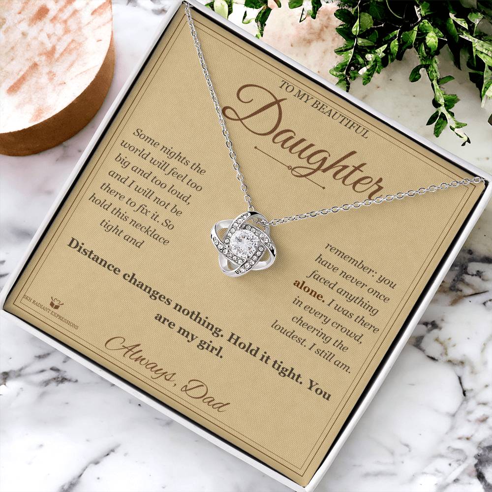 Never Alone - Love Knot Necklace for Daughter