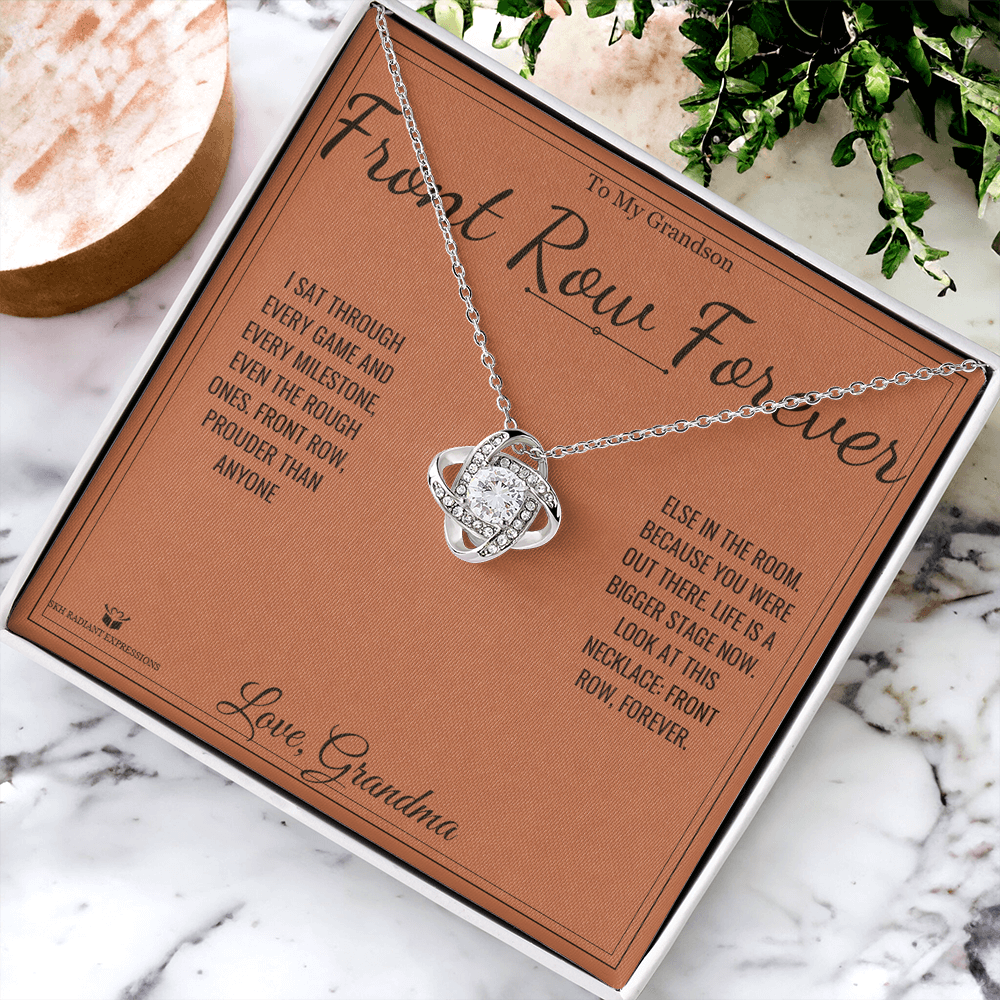 Front Row Forever - Love Knot Necklace for Grandson