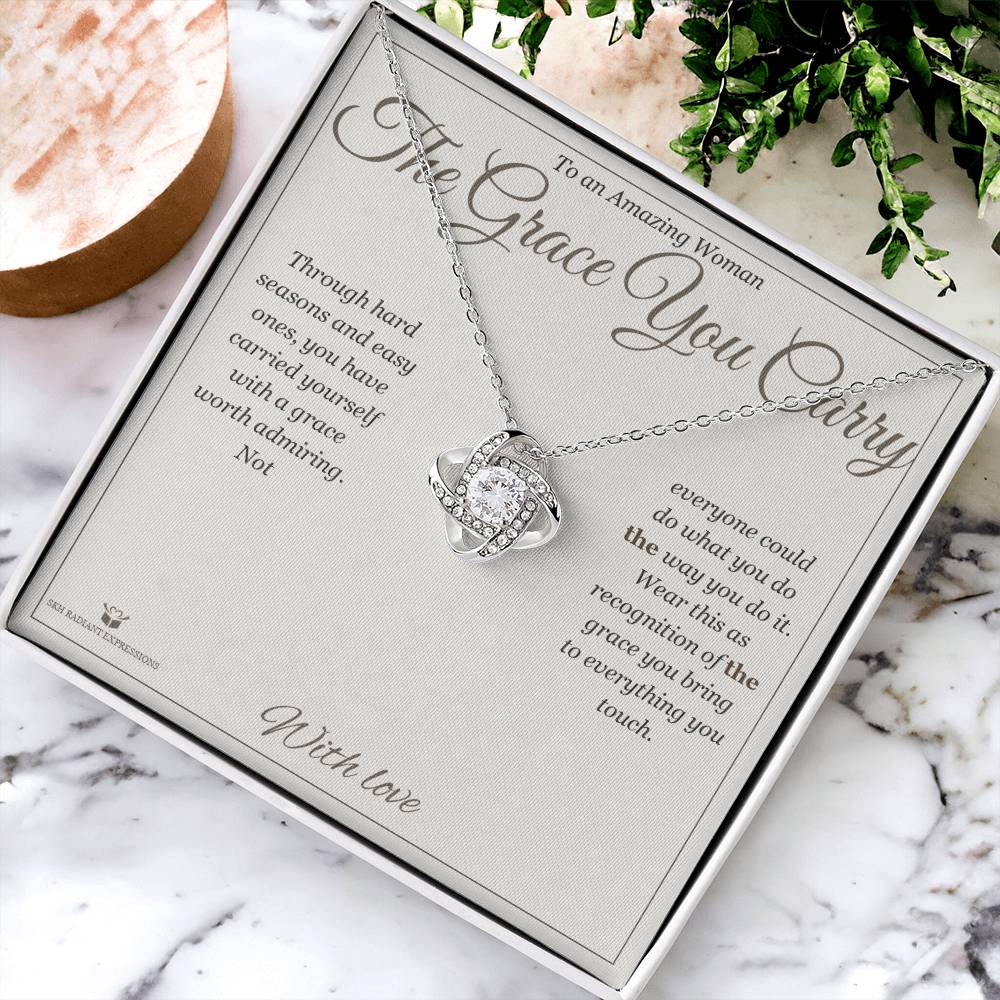 The Grace You Carry - Love Knot Necklace for Her