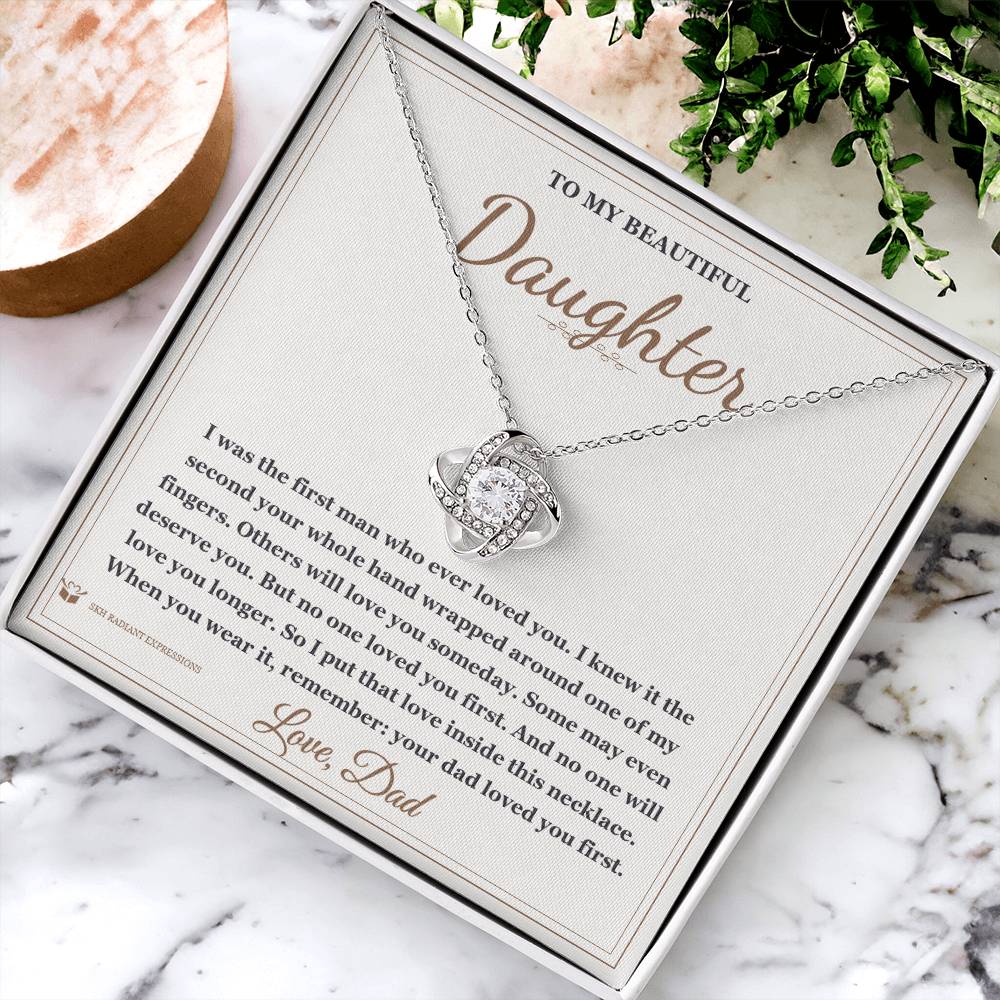 The First Man - Love Knot Necklace for Daughter
