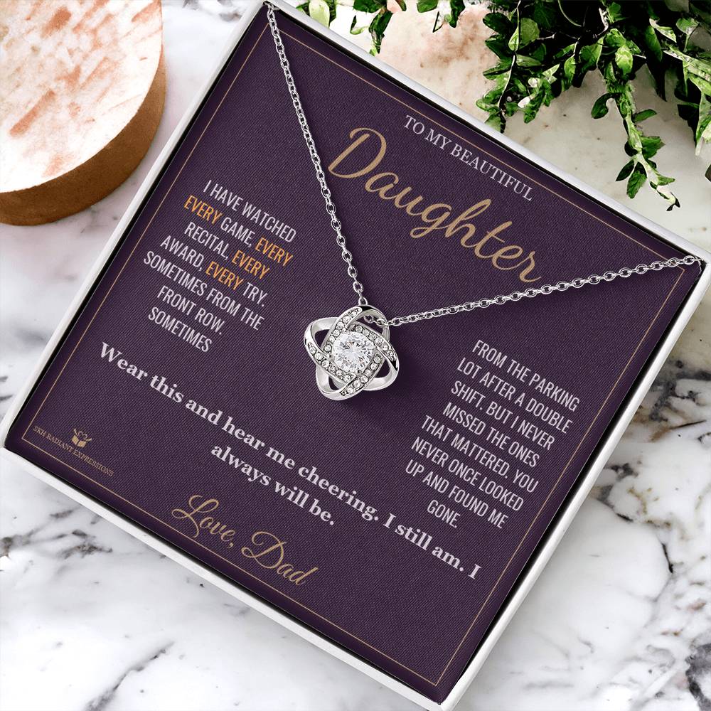Your Loudest Fan - Love Knot Necklace for Daughter
